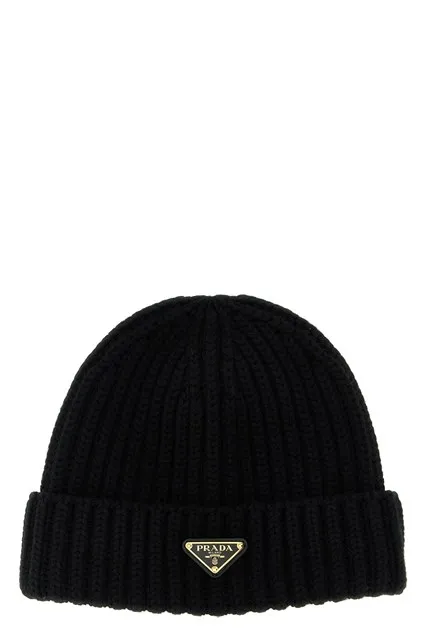 Logo triangle beanie - Black