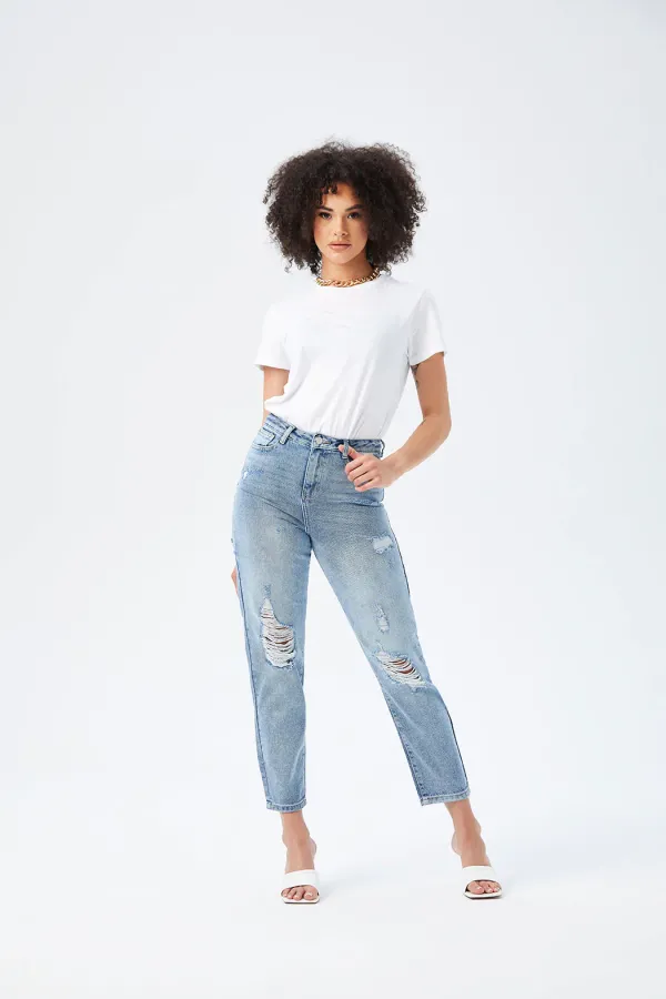 Lola Ripped Mom Jean