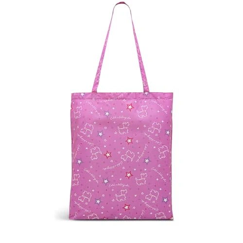 London Catch a Falling Star Responsible Foldaway Shopper Tote Bag in Pink