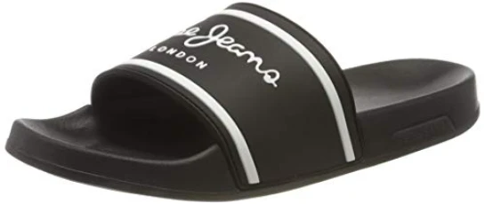 London Men's Slider Basic Man Mules, Black (Black 999), 9 UK
