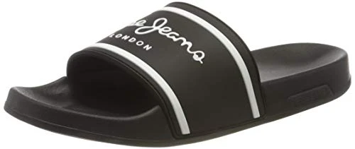 London Men's Slider Basic Man Mules, Black (Black 999), 9 UK