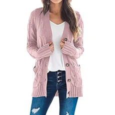Long Cardigans for Women UK with Pockets Chunky Knit Jumpers Long Sleeve Button Tops Loose Knitwear Sweater Ribbed Lightweight Jacket Ladies Coats Plus Size 8-22 Long Cardigans for Women UK with Pockets Chunky Knit Jumpers Long Sleeve Button Tops Loose Knitwear Sweater Ribbed Lightweight Jacket Ladies Coats Plus Size 8-22