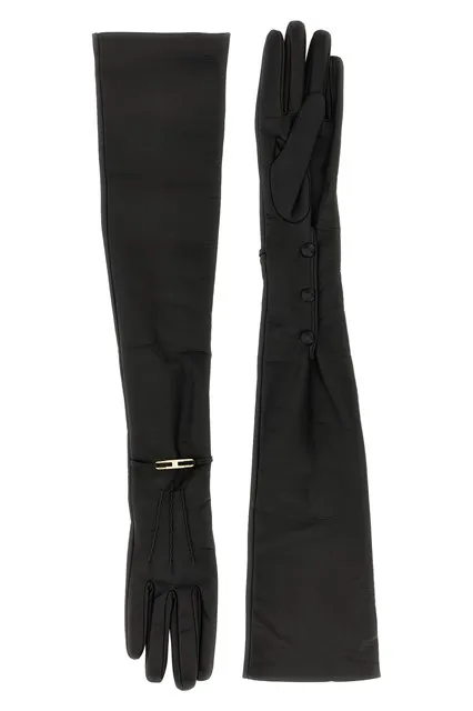 Long nappa gloves - Black