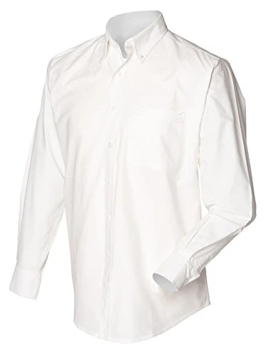 Long Sleeve Classic Oxford Shirt : Color - White : Size - XXL