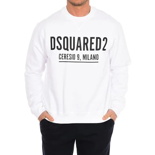 Long Sleeve Crew Neck Sweatshirt S71GU0448-S25042 Man, white, S