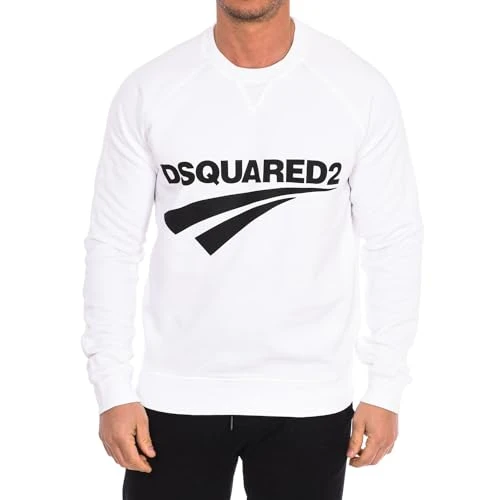 Long Sleeve Crew Neck Sweatshirt S74GU0451-S25030 Man, white, L