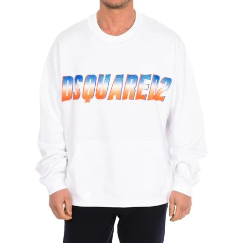 Long Sleeve Crew Neck Sweatshirt S74GU0743-S25516 Man, white, M