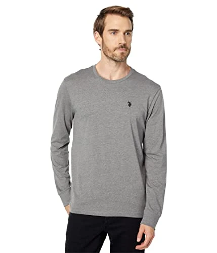 Long Sleeve Crew Neck Tee Campus Heather Grey MD