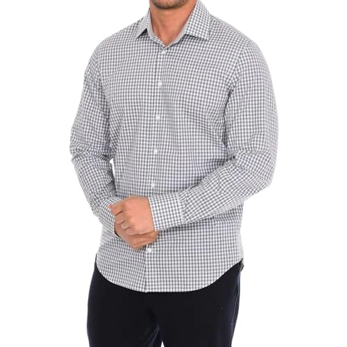 Long Sleeve Shirt 60220-172528 Man, Grey-White, 40