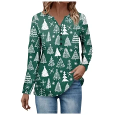 Long Sleeve Tops Women Womens Polo Neck Jumpers UK Henley Tops Women Sweatshirts for Women UK Pullover Turtleneck Sweater Womens Tunic Tops Women Ribbed Knit Pullover Sweater Dress(3-Dark Green,3XL)