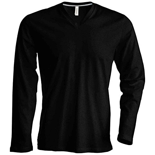 Long sleeve v neck t shirt Black L