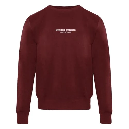 Long Sleeve Wine Crew Neck Mens Sweaters WOSSW540 DEEP Wine