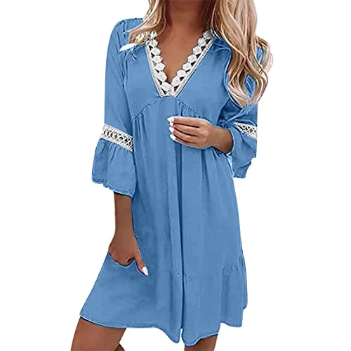 Long Women Large Long Style Dress Code Girls Japanese Sleeve Linen Dress Checked Women Dress Ladies Dresses Long Sleeve Winter, 0525B-blue, M