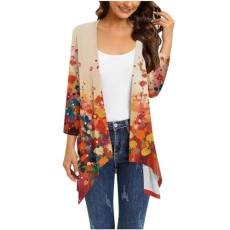 Longline Cardigans for Women UK Long Sleeve Open Front Cardigans Waterfall Cardigan Elegant Casual Tops Ladies Cardigans with Pockets Classic Jacket Coat Plus Size 8-22 Fall