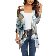 Longline Cardigans for Women UK Long Sleeve Open Front Cardigans Waterfall Cardigan Elegant Casual Tops Ladies Cardigans with Pockets Classic Jacket Coat Plus Size 8-22 Fall