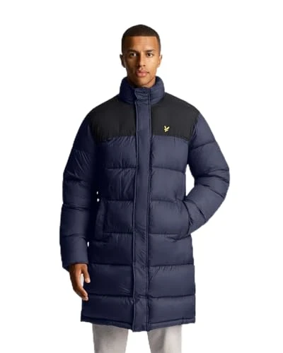 Longline Wadded Puffer Jacket Dark Navy M