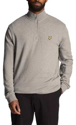 Loopback 1/4 Zip Sweatshirt Mid Grey Marl XXL