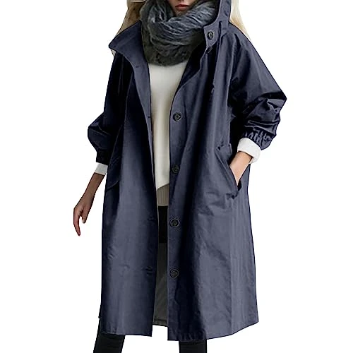 Loose Comfortable Hooded Coat Outwear Women Elegant Windbreaker Wild Winter Women's Coat Transition 