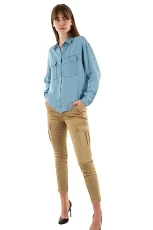 Loose FIT LIGHTDENIM Buttoned Shirt Blue