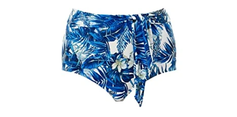 Loretta Capri High Waist Tie Bikini Brief Bottom wear Swimming Costume Beach Dress(Blue, Size 20)