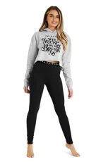 Lounge Wear Womens Set, Crop Hoodie And Black Leggings For Women, TV Show Official Merchandise, Gift For Her For Birthday And Christmas (XL)