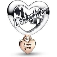 Love You Daughter Heart Charm