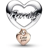 Love You Family Heart Charm