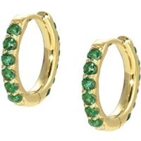 Lovelight Gold + Green Hoop Earrings