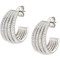 Lovelight Silver Crystal Hoop Earrings