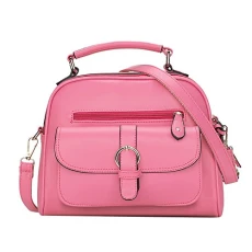 Lovely Pu Leather Top Handle Satchel Bag Messenger Bag for Women Rose