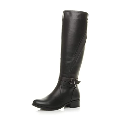 Low Heel Strap Stretch Elastic Knee high Riding Boots Size 8 41