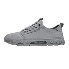 Low Shoes Men's Canvas Low-Top Trainers Outdoor Sports Shoes Fashion Hiking Shoes for Men with Lacing Trainers Lightweight Fitness Shoes Comfortable Running Shoes Flat Sole Leisure Shoes, gray, 9 UK Low Shoes Men's Canvas Low-Top Trainers Outdoor Sports Shoes Fashion Hiking Shoes for Men with Lacing Trainers Lightweight Fitness Shoes Comfortable Running Shoes Flat Sole Leisure Shoes, gray, 9 UK