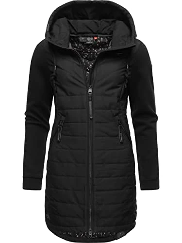 Lucinda Women's Warm Winter Quilted Coat with Hood XS - XXL, Black22, L