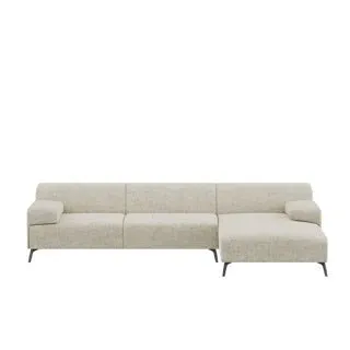 LUGANO corner sofa R Sofa Zena fabric Cream