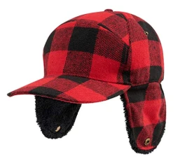 Lumberjack Wintercap, Red/Black, OS Lumberjack Wintercap, Red/Black, OS