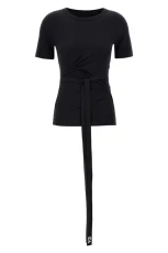 Lyoncell Womens T-shirt White/Black Size