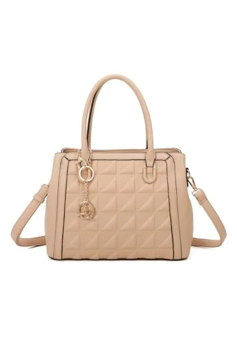 M1007 Medium Handbag with Removable Shoulder Strap Casual Hard Bag for Women, pink, Centimetri