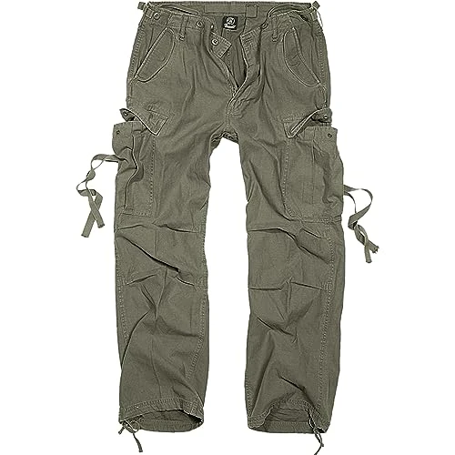 M65 Vintage Men's Cargo Trousers - Olive, L