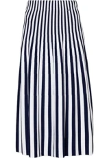 MA4135MS52N Vertical Stripe Knit Midi Skirt, blue, S
