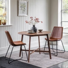 Madden Round Dining Table Walnut - Brown Madden Round Dining Table Walnut - Brown