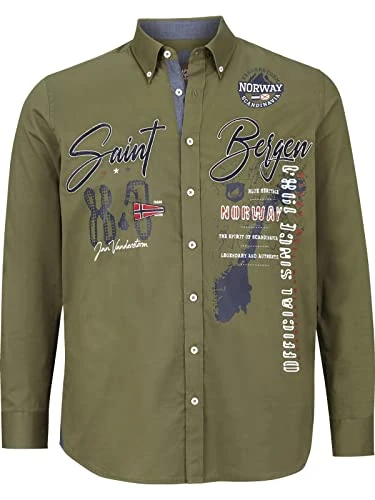 Maginhard Men's Long-Sleeved Shirt, olive, XL