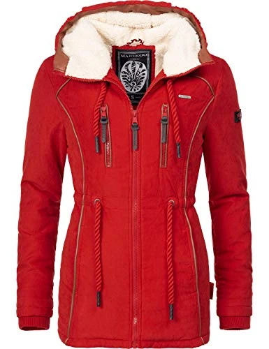 Maiglöckchen Ladies` Winter Jacket with Hood Red XS