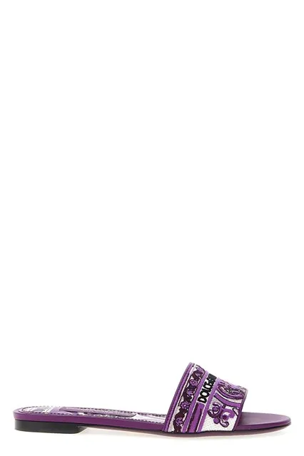 Maiolica embroidery slides - Purple