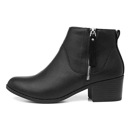 Maisy Womens Black Ankle Boot - Size 7 UK - Black