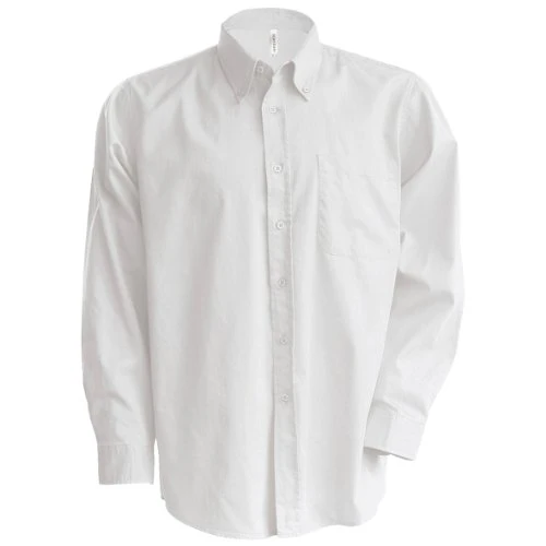 MAKZ  Long Sleeve Easy Care Oxford Shirt Mens White XXX-Large