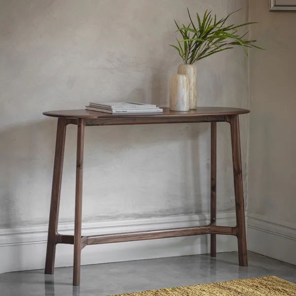 Malaysia Console Table Walnut - Brown