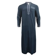 Male Casual Arab National Print Robe V Neck Long Sleeve Split Hem Blouse Robe Formal Shirts Men's Robes Male Casual Arab National Print Robe V Neck Long Sleeve Split Hem Blouse Robe Formal Shirts Men's Robes