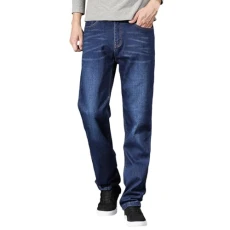 Male Slim/Straight Fit Jeans Men's Thermal Trousers, Snow Trousers, Teddy Fleece, Warm Lined Winter Trousers, Straight Leg, Plush Fleece, Thermal Jeans Jeans for Men, Pure Vintage Trouser Trousers,