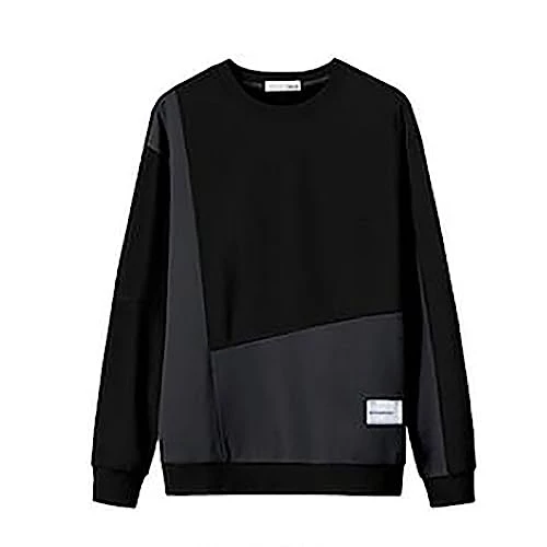 Male Sweatshirt Basic Crew Neck Men's T-Shirt for Autumn, Daily, Casual, Loose, Long Sleeve, Crew Ne