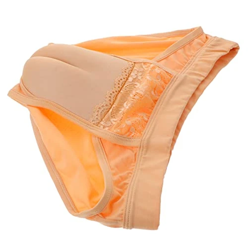 Male to Female Clothing Transgender Brief Tucking Panties Tucking Underwear for Women Lingerie Costumes Transgender Underwear Transsexuals Cotton Women's For Men Light Yellow
